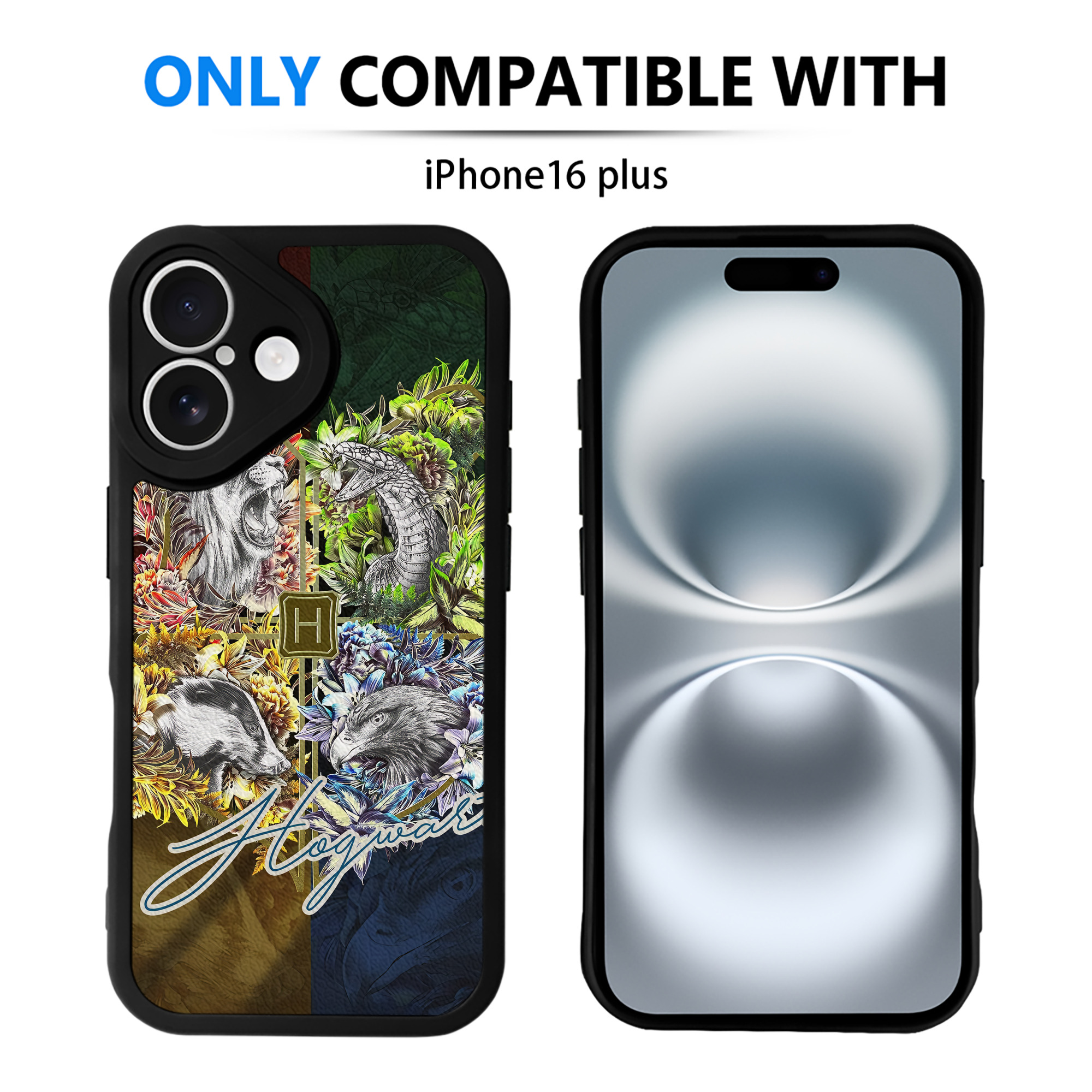 （画像用） Harry Potter ハリー・ポッターシリーズ 【iPhone 16シリーズ対応】シリコンスマホケース（レザー調） 材質：シリコン